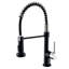 Robinet de cuisine avec robinet rétractable - aspect noir et nickel, facile à utiliser, robinet d'eau stable, fabrication contemporaine rétractable, taches d'empreintes digitales