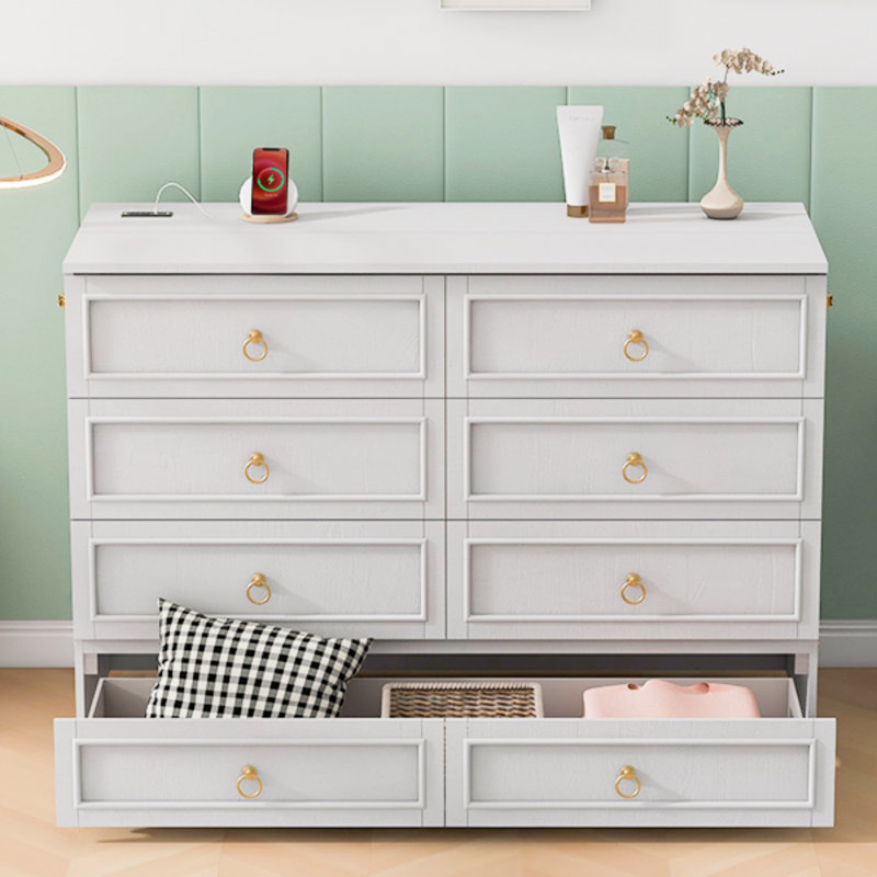 Lit escamotable avec grands tiroirs, cadre de lit escamotable, Blanc, Grand lit