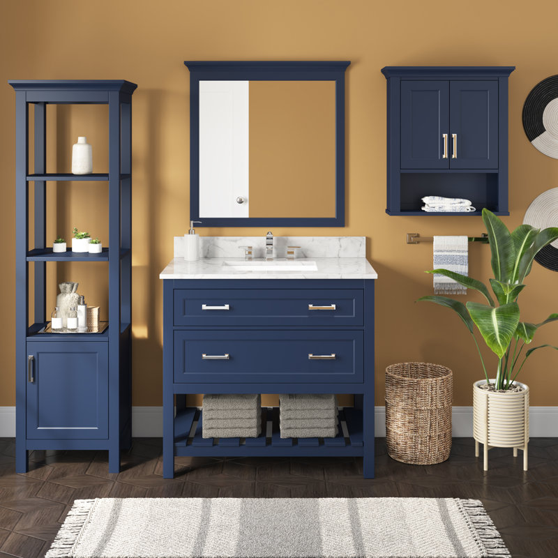 Lawson 36" Aegean Blue Painted Poplar Freestanding Bathroom Vanity