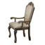 Ensemble de 2 chaises à accoudoirs antiques à dossier solide blanc