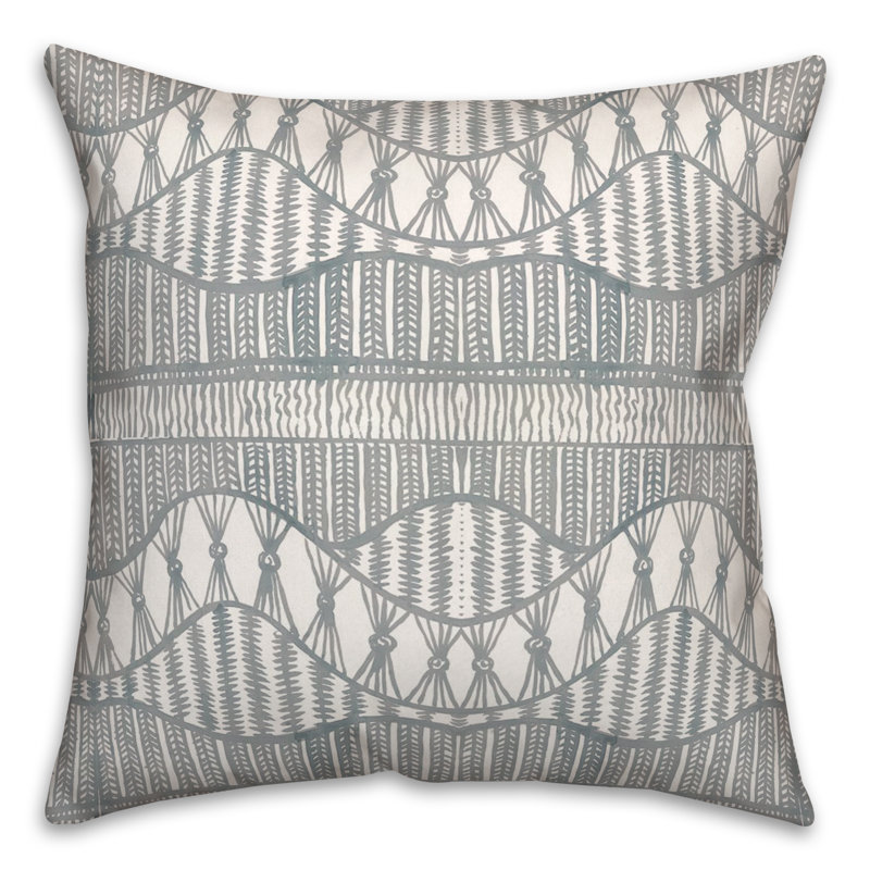 Reversible Throw Pillow, Blue