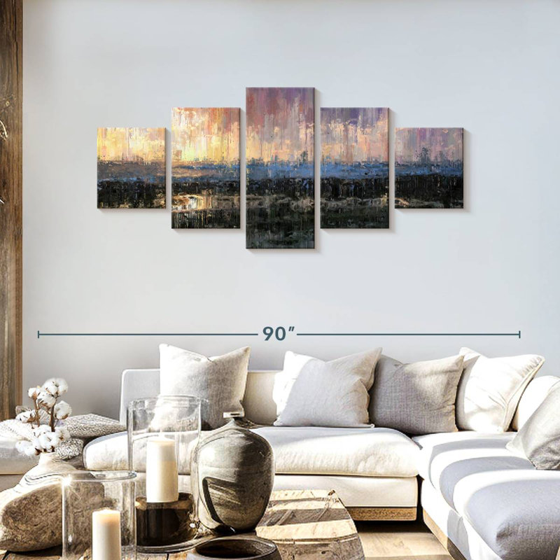 Seascape Abstract, 30" H x 68" W