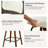 30" Swivel Upholstered Bar Stool With Walnut Finish Wood Frame-1243783466-1243783469