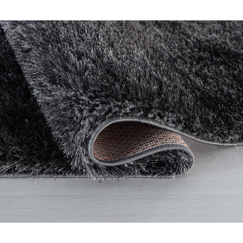 Asharn Solid Colour Shag Area Rug, Rectangle 200 x 290cm