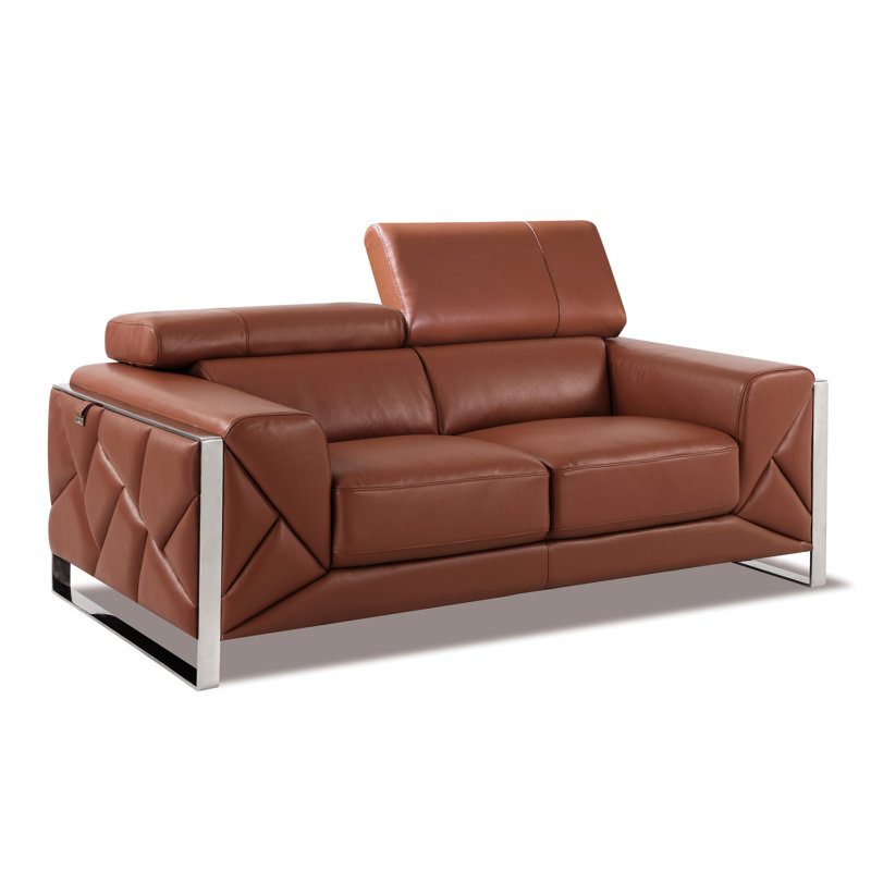 Cuir fleur supérieur avec rembourrage en bois franc et mousse séché au four