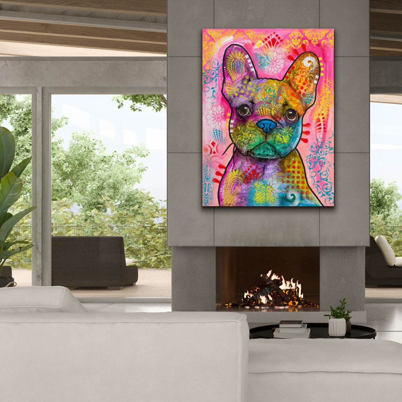 'Frenchie' by Dean Russo Canvas Wall Art, 54" H x 40" W