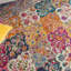 Tapis ikat rose / jaune / bleu Verda-1984091904