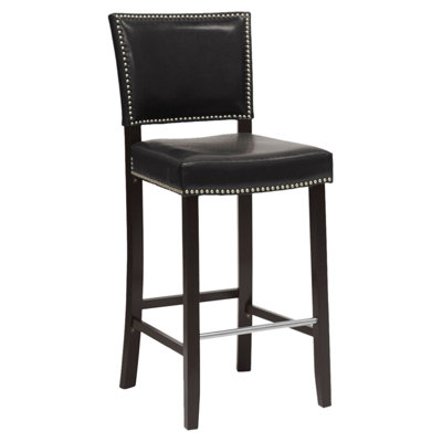 Mileni Upholstered Faux Leather Counter Stool