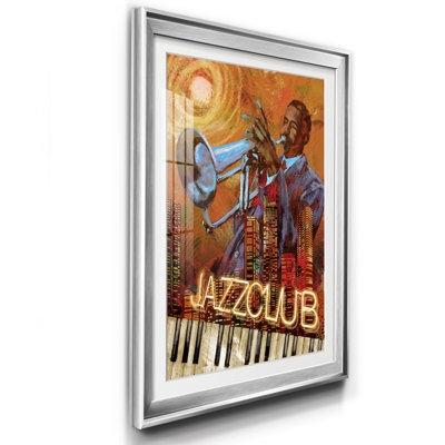 Jazz Club - Reproduction d'art sur papier encadré