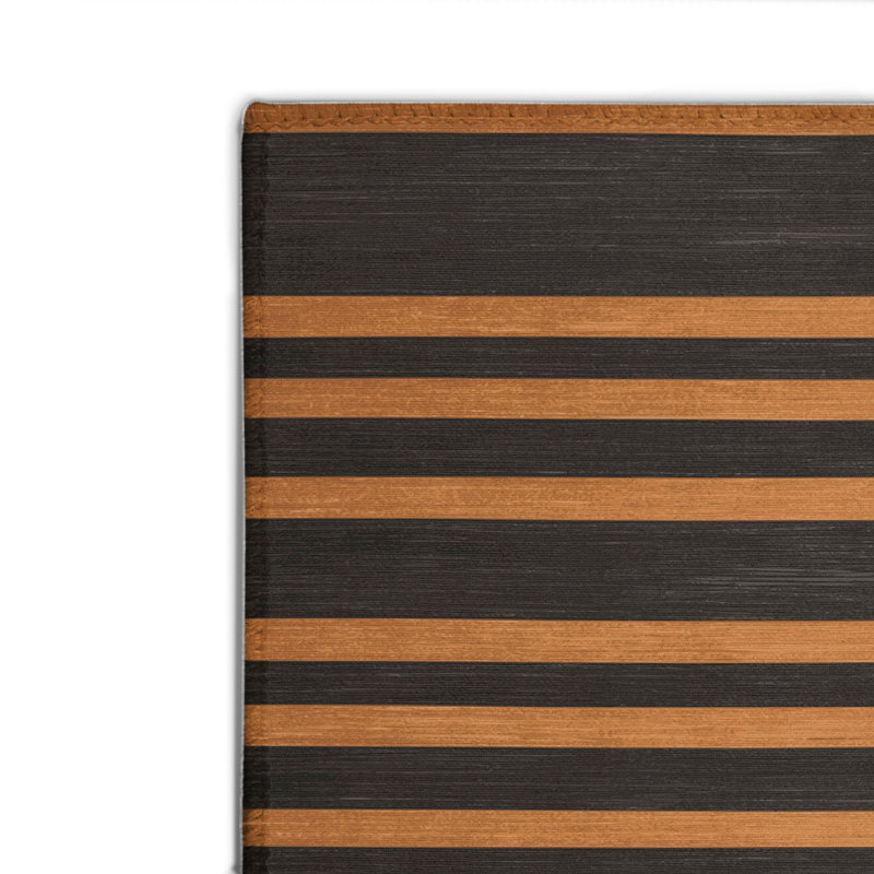 Tapis intérieur / extérieur brun HorizontalStripes, Rectangulaire 2 pi x 3 pi