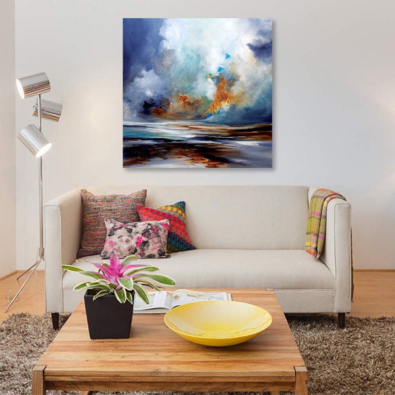 Sand Spin by J.A Art - 1 Piece Wrapped Canvas Painting, 45.72 cm H x 45.72 cm W x 1.91 cm D