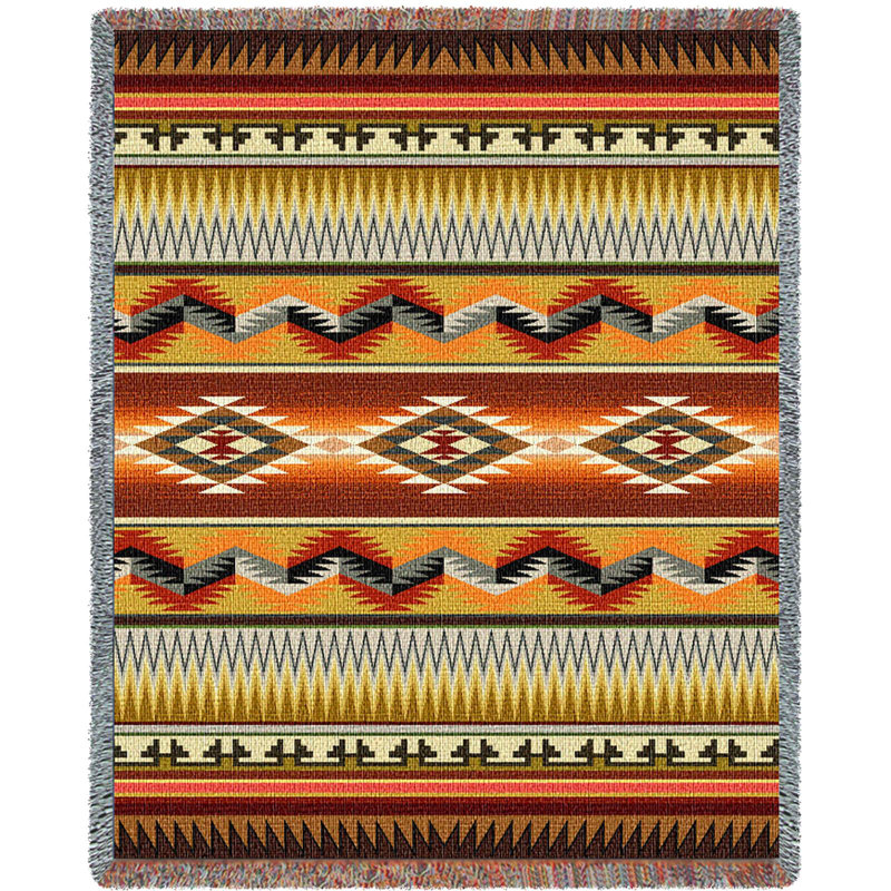 Pure Country Weavers Sandoval Earth Blanket - Southwest Native American Inspired - Gift Tapestry Throw Woven from Cotton - Made in the USA (72x54)