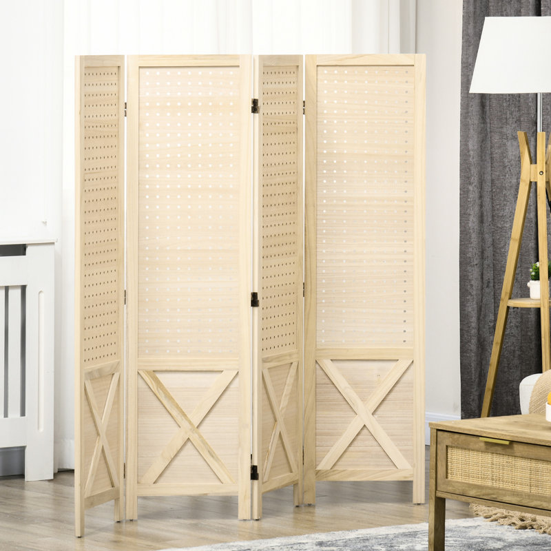 Cloison d'intimité pour bureau à domicile - affichage naturel en bois de 4,7 pi de hauteur pour utilisation