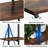 A-Shaped 4-Tier Ladder Bookshelf - Wood & Metal Storage Shelf for Living Room, Bedroom & Home Office-1350498580