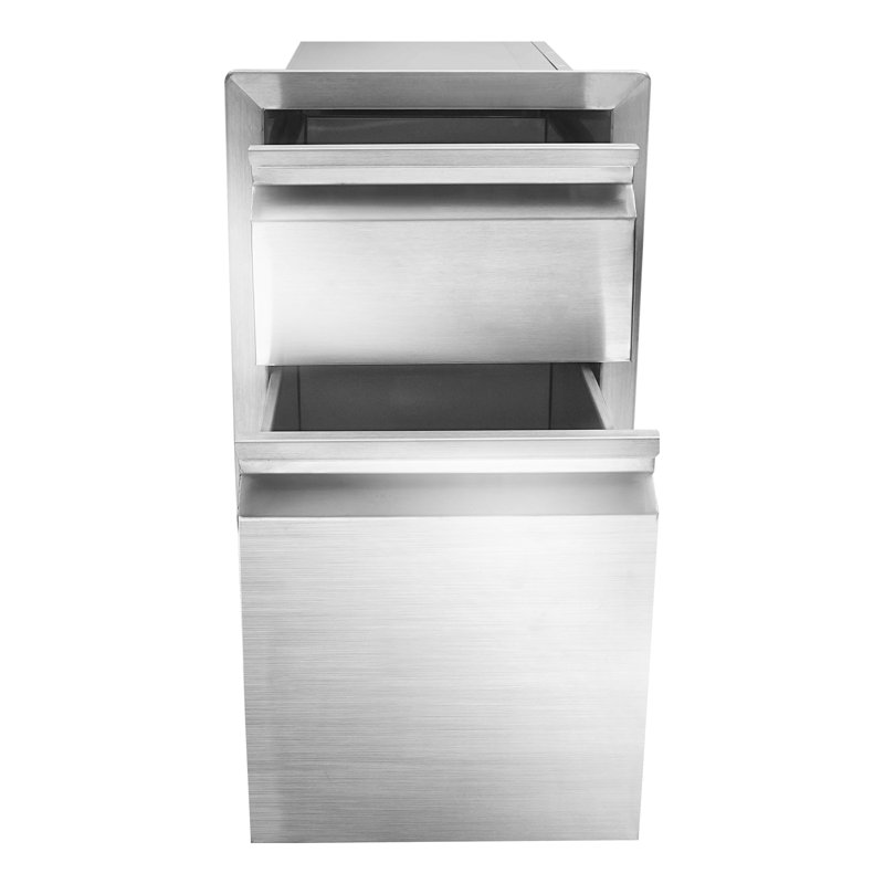 Dionise 13x20.5x21" Pull-out Kitchen Drawers Stainless Steel