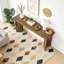 Console en bois avec canapé et double caisson