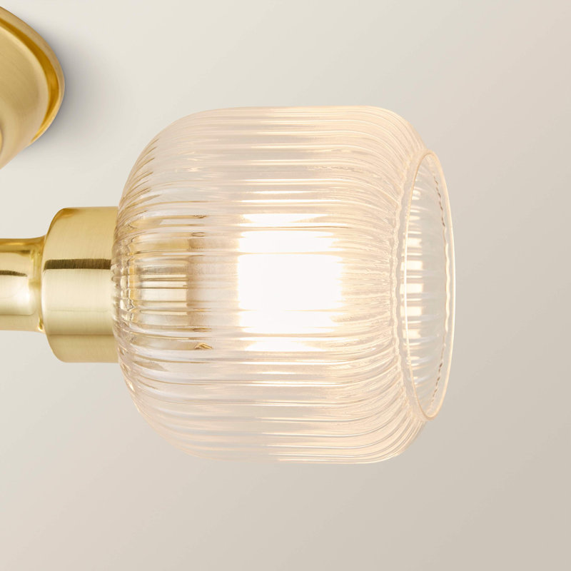 Allea Glass Spotlight, Antique Brass, Gold