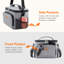 Insulated Lunch Bag For Men, Thermal Lunch Box For Women Cool Bag, Reusable Leakproof Lunch Tote Bag With Adjustable Shoulder Strap For Adult For Work/Picnic/Beach, Grey 15L