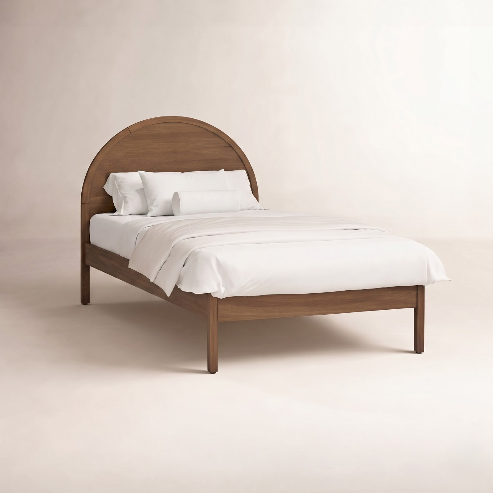 Bondi Platform Bed, Natural Walnut, Twin