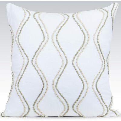 Enlace Embroidered Feather Throw Pillow