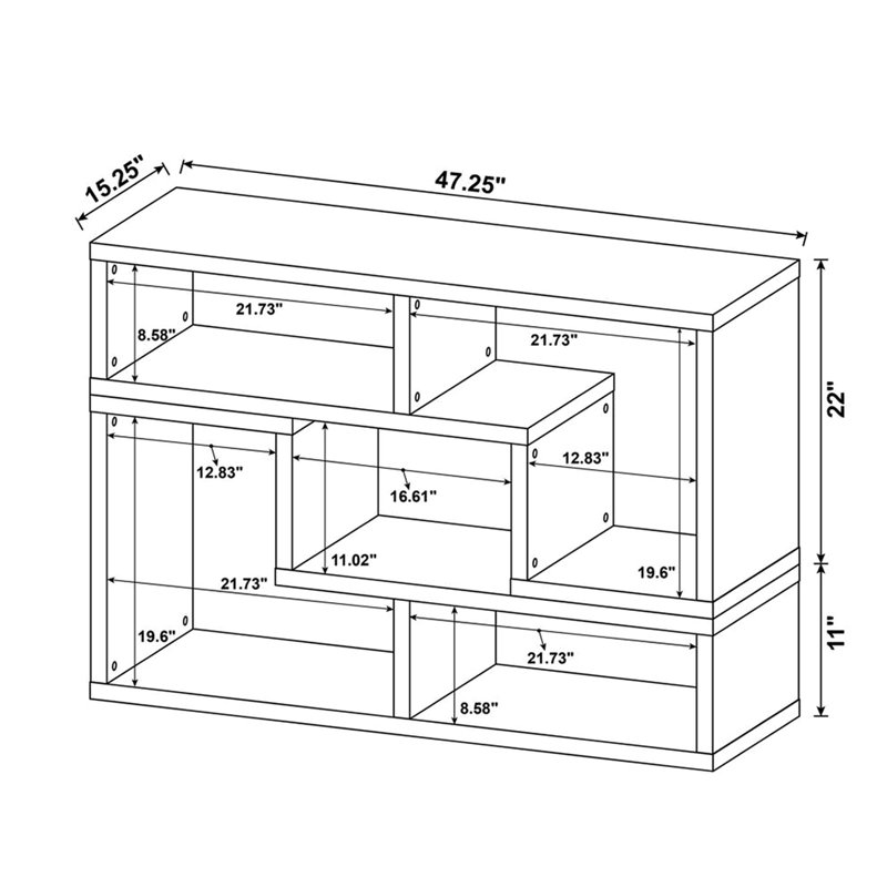 Convertible Tv Console In White - Geometric Storage Concept, & Particle Board Construction Stand And Bookcase White, Spacious Idea, Built