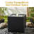 Square Polystone LED Outdoor Bubble Fountain - Black-896376558-896376557