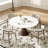 Stone Round Powley With 4/6 Premium Solid Wood Leather Upholstered Dining Chairs For Kitchen/Dining Room-1663682359-1663007667-1663682358