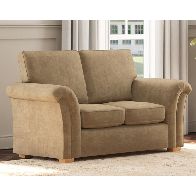 Castleacre Two Seater, Fixed Back, Dark Mink
