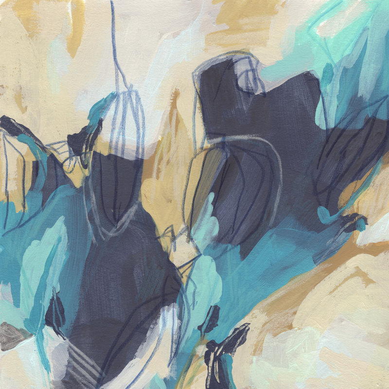 Blue Hive I by June Erica Vess - Wrapped Canvas Painting, 76cm H x 76cm W