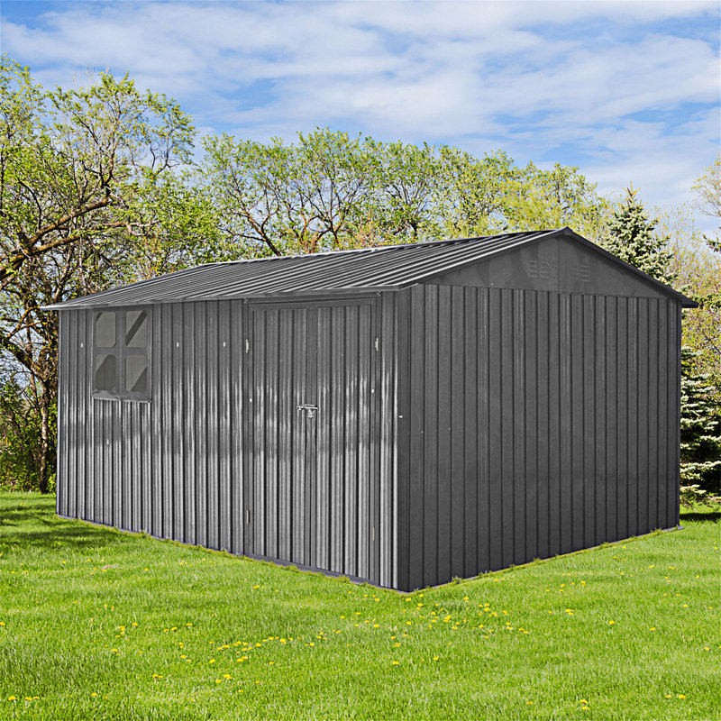 Remise de jardin d'extérieur avec fenêtre, Gris