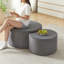 Ensemble de 2 tables basses gigognes rembourrées-978685677