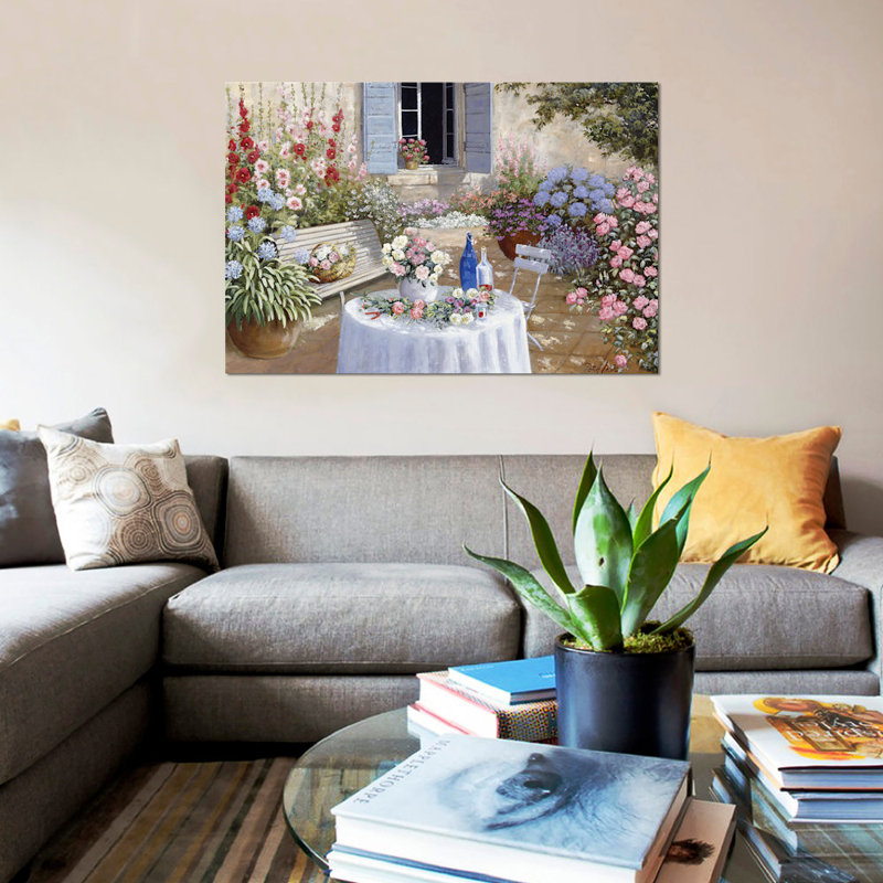 «Sparkling Scene» par Peter Motz - reproduction d'art sur toile tendue, H 18 po x l 26 po x P 1,5 po, Toile avec cadre noir