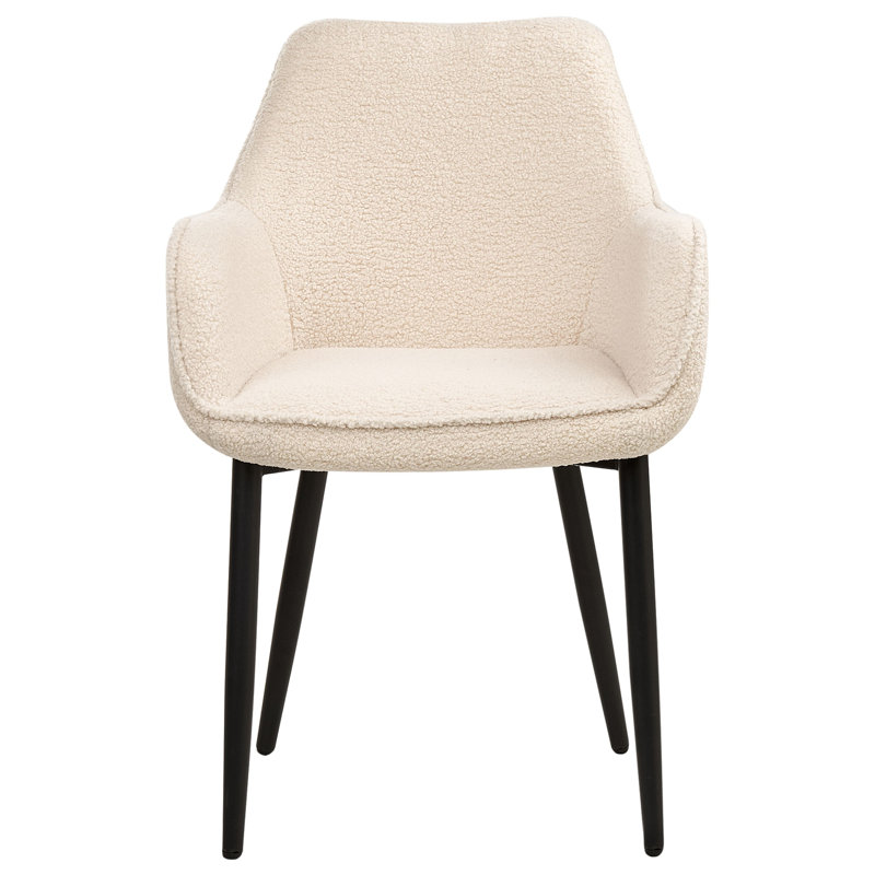 Set of 2 Dining Chairs Alden Boucle, Beige