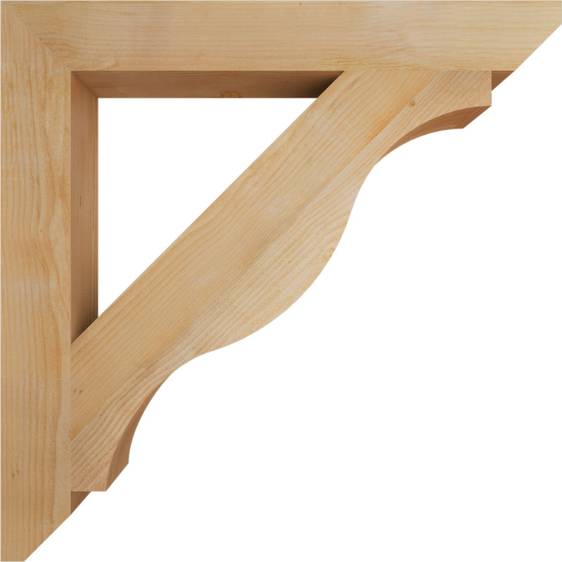 H 6 po x P 6 po Support en bois / corbeau, Sapin de Douglas, H 48 po x l 6 po x P 48 po