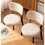 Ensemble de 2 chaises de salle à manger rembourrées avec structure en chêne noyer, siège éponge souple entièrement assemblé, capacité de 250 lb, chaise d'appoint rembourrée moderne pour la salle à manger et la cuisine