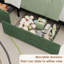 Structure de lit simple TG avec 2 tiroirs de rangement et station de charge, vert-1684718092-1684718093