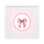 «Pink Bow» avec impression circulaire encadrée de guingan sous verre, design par Christine Simpson Art