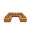 Canapé modulaire à large accoudoirs en cuir assorti-596959264