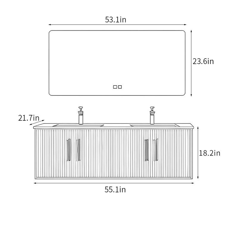 Modern minimalist bathroom cabinet
