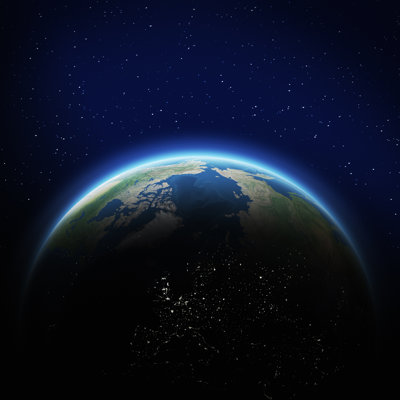 Earth in space 184370126