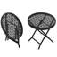 17,7 po Table d'appoint ronde pliante pour patio-1791174495