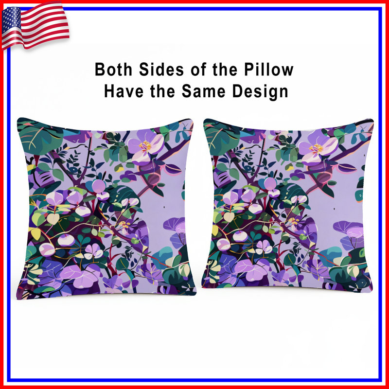Coussin Floral, 18 x 18 inches