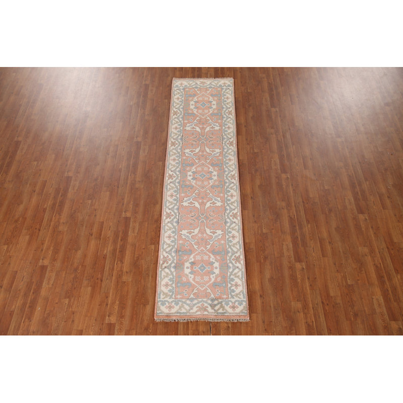 Tapis de couloir indien fait à la main 3 x 10 po