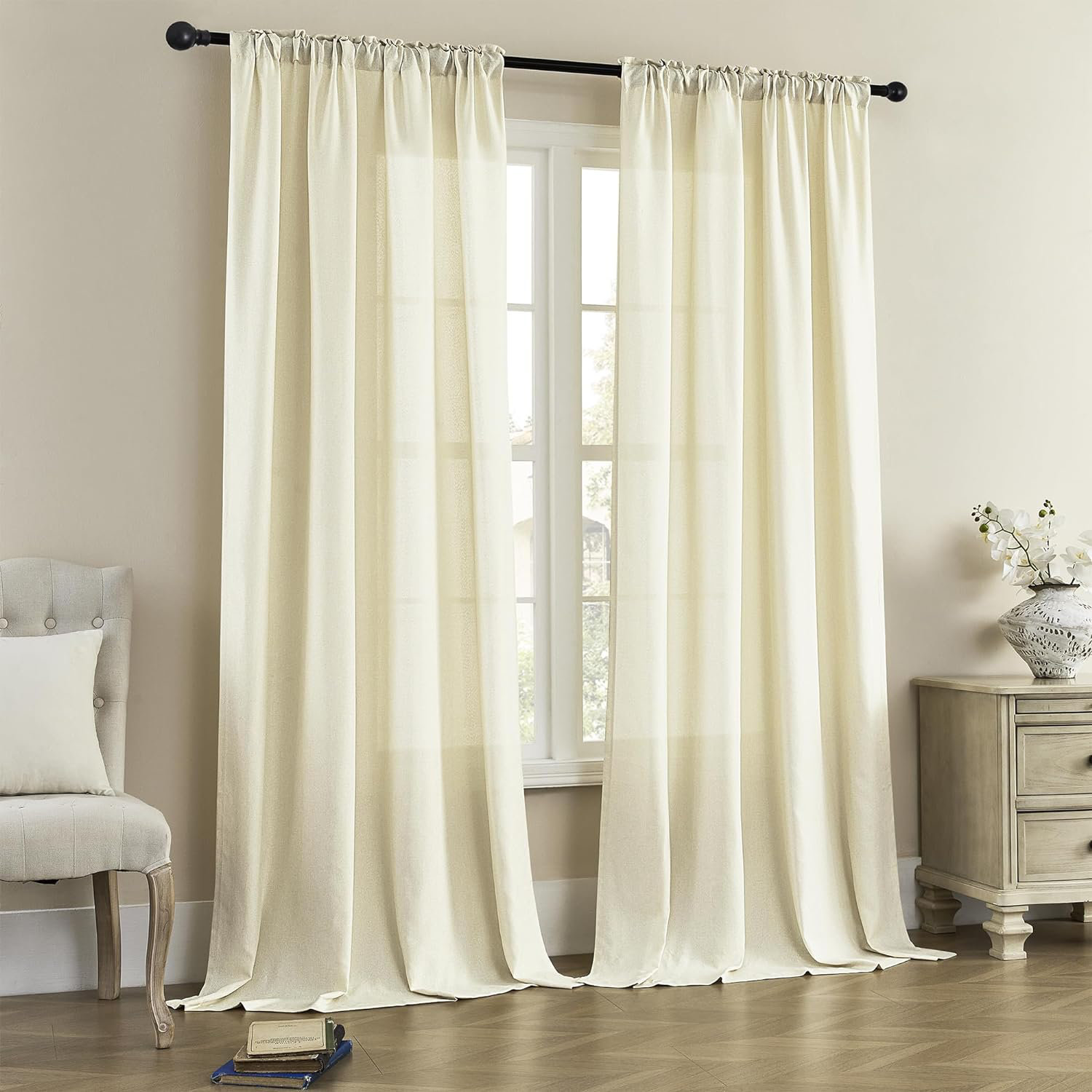 Latitude Run® Broghen Linen Sheer Curtain Panel | Wayfair