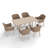Outdoor 6-person Dining Set With Cushions-276498207-276498209