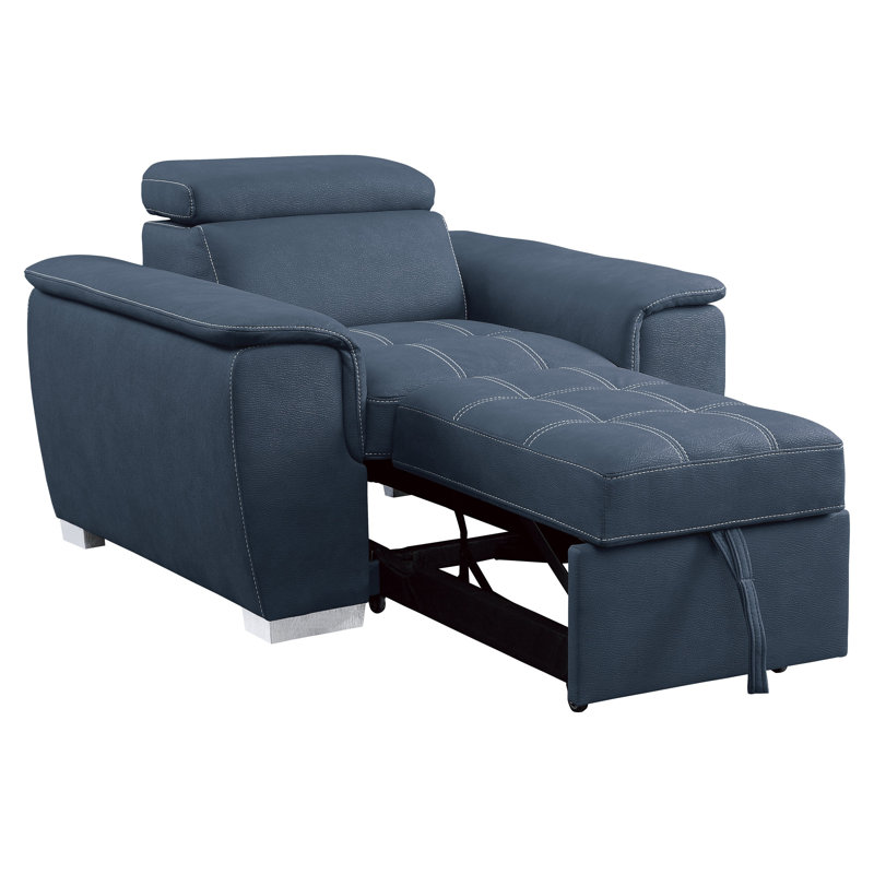 Samat 45" Modern & Contemporary Chair - Integrated Pull-Out Ottoman for Instant Relaxation, Custom Adjustable Headrest