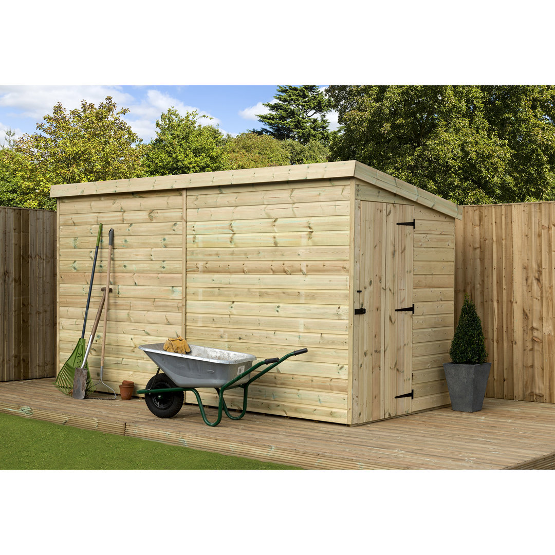 4Ft. W x 9 Ft. D Shiplap Pent Wooden Shed