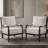 Lorentz Modern Farmhouse Accent Chair 25.5" Wide With Turned Wood And Solid Frame