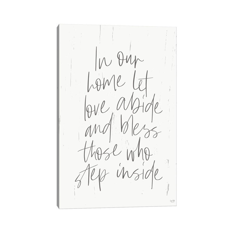 Let Love Abide by Lux + Me Designs - Wrapped Canvas Print, 66.04 cm H x 45.72 cm W x 3.175 cm D