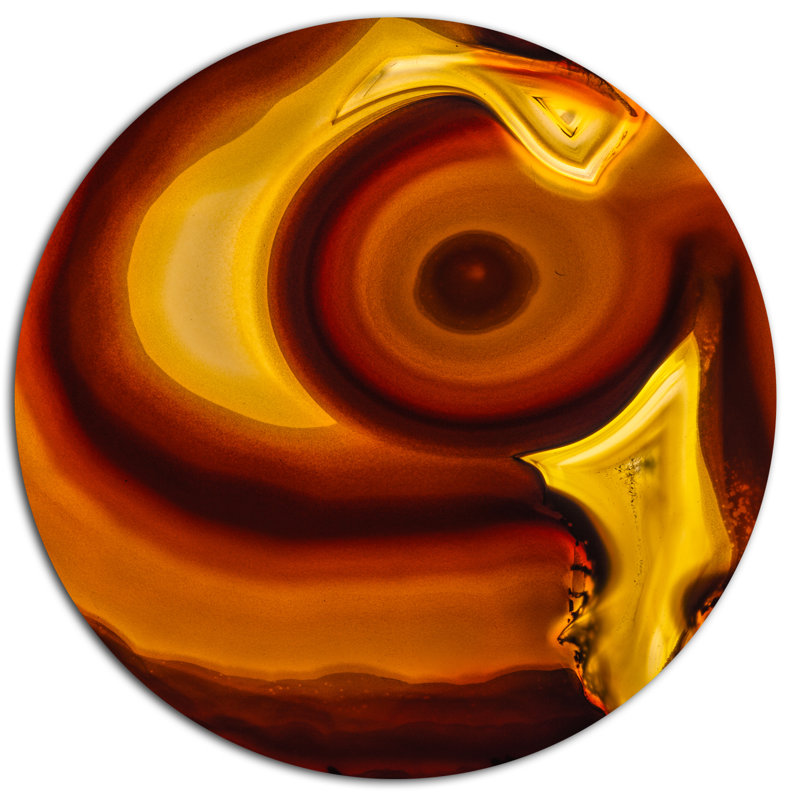 «Agate Geode Slice Macro», impression, H 23 po x l 23 po x P 1 po, Métal